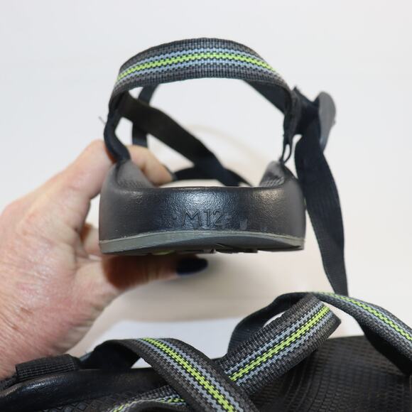 Chaco Z/2 Classic Sandals Men’s 12 Black Green Adjustable Toe Loop